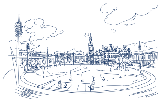 Bradford city park line drawing