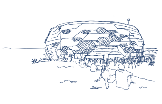 Leeds first direct arena line drawing