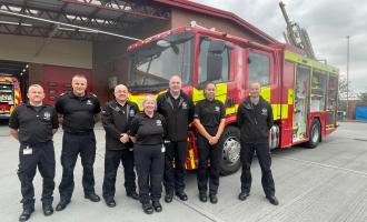 West Yorkshire Fire and Rescue staff at Ossett Fire Station