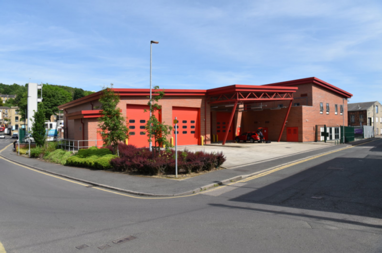 Photograph of Dewsbury Fire Station.